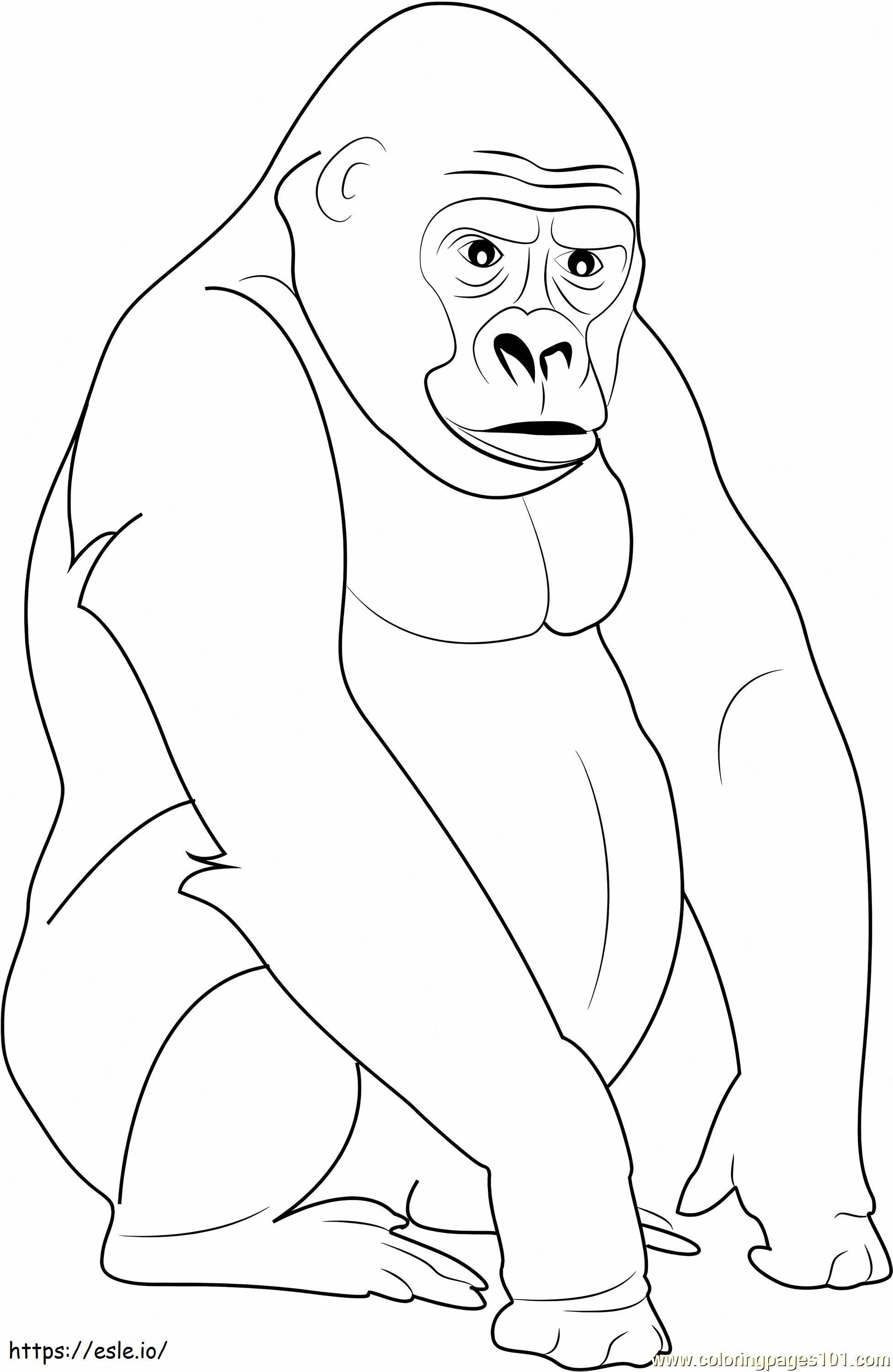 Gorila cu spatele argintiu de colorat