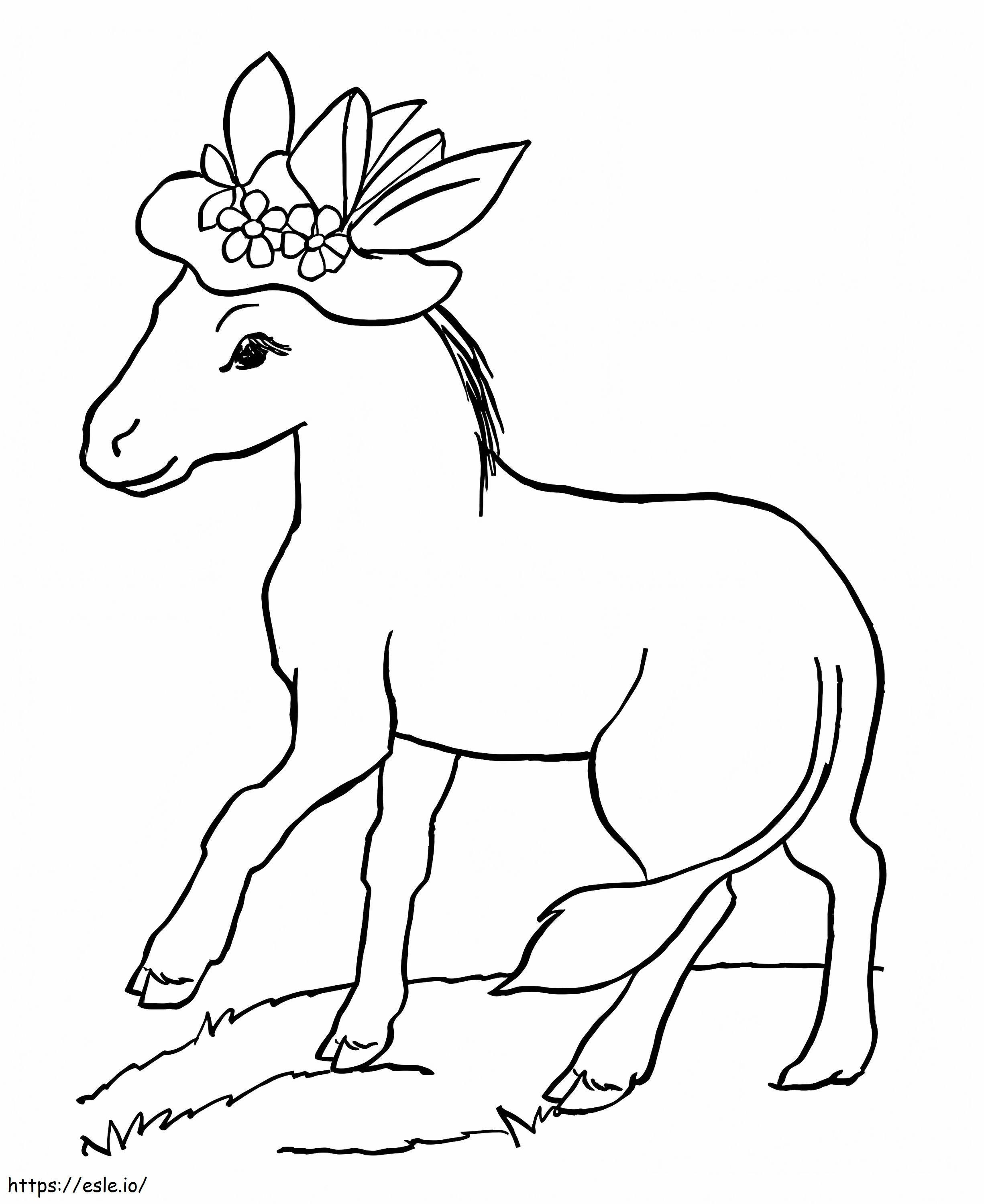 Coloriage Bon âne à imprimer dessin
