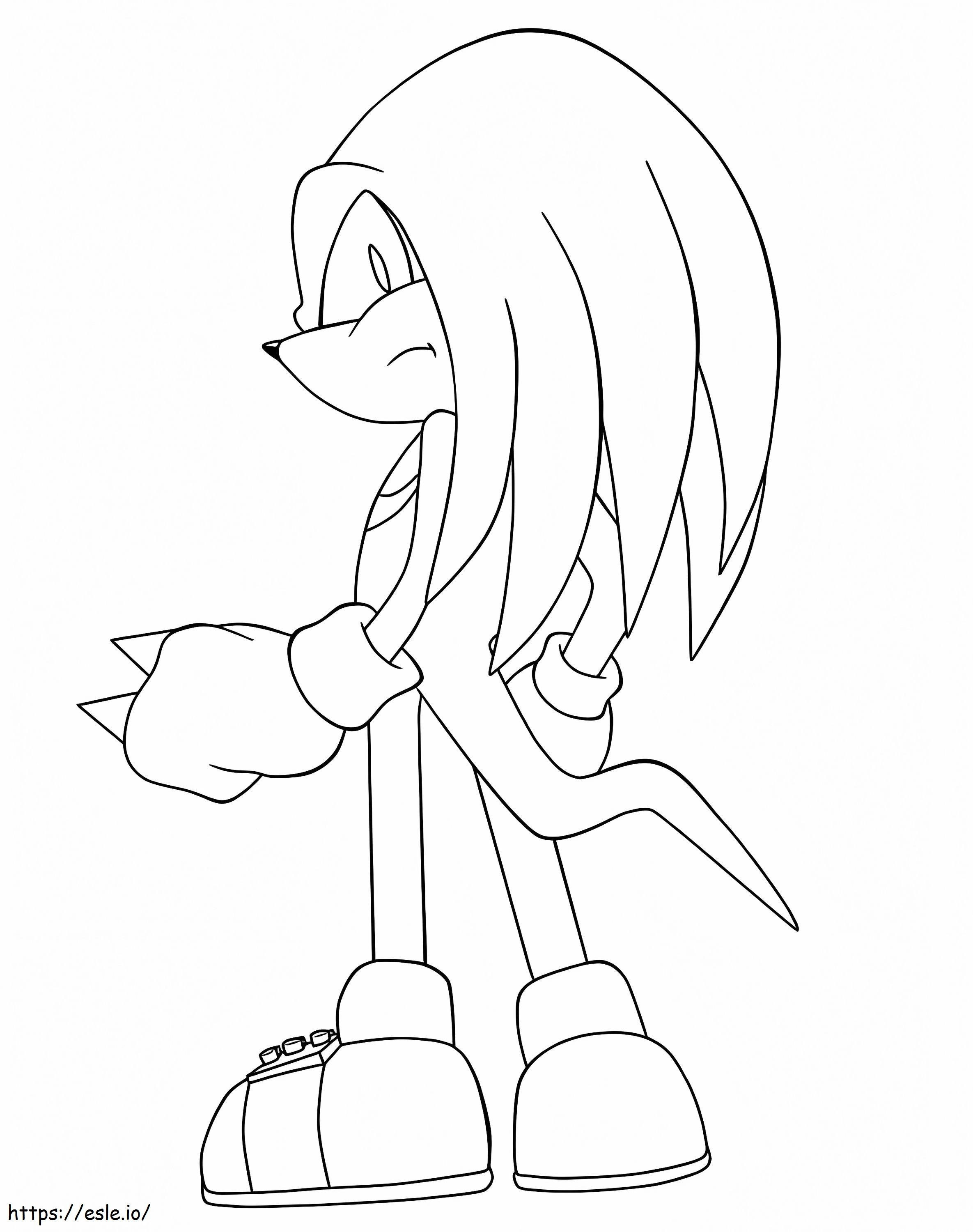 Free Knuckles The Echidna coloring page