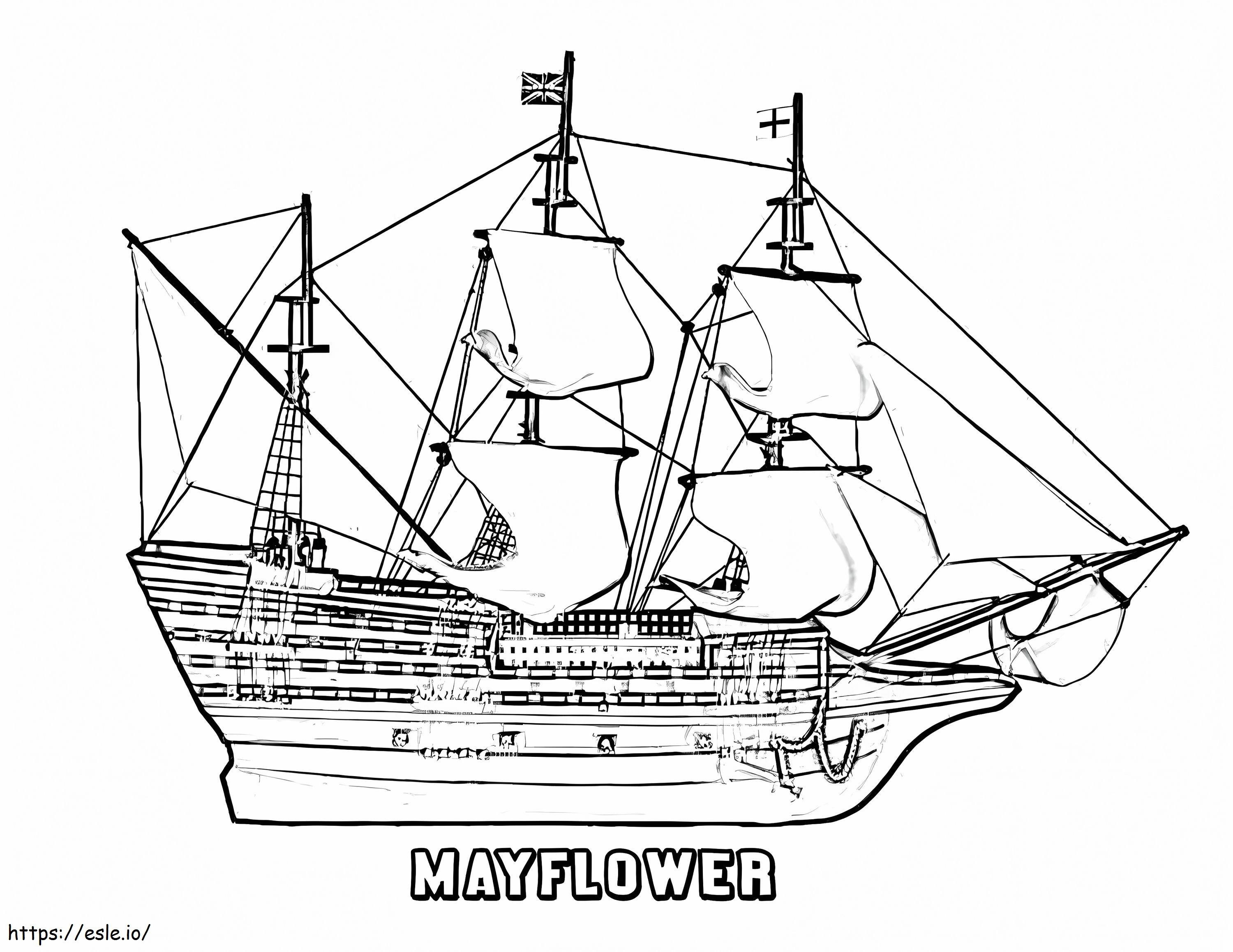 Mayflower 12 Gambar Mewarnai