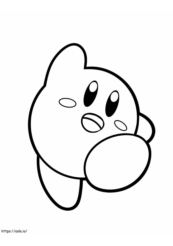 Kirby feliz para colorir