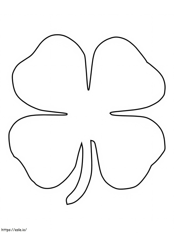 Four Leaf Clover 4 coloring page