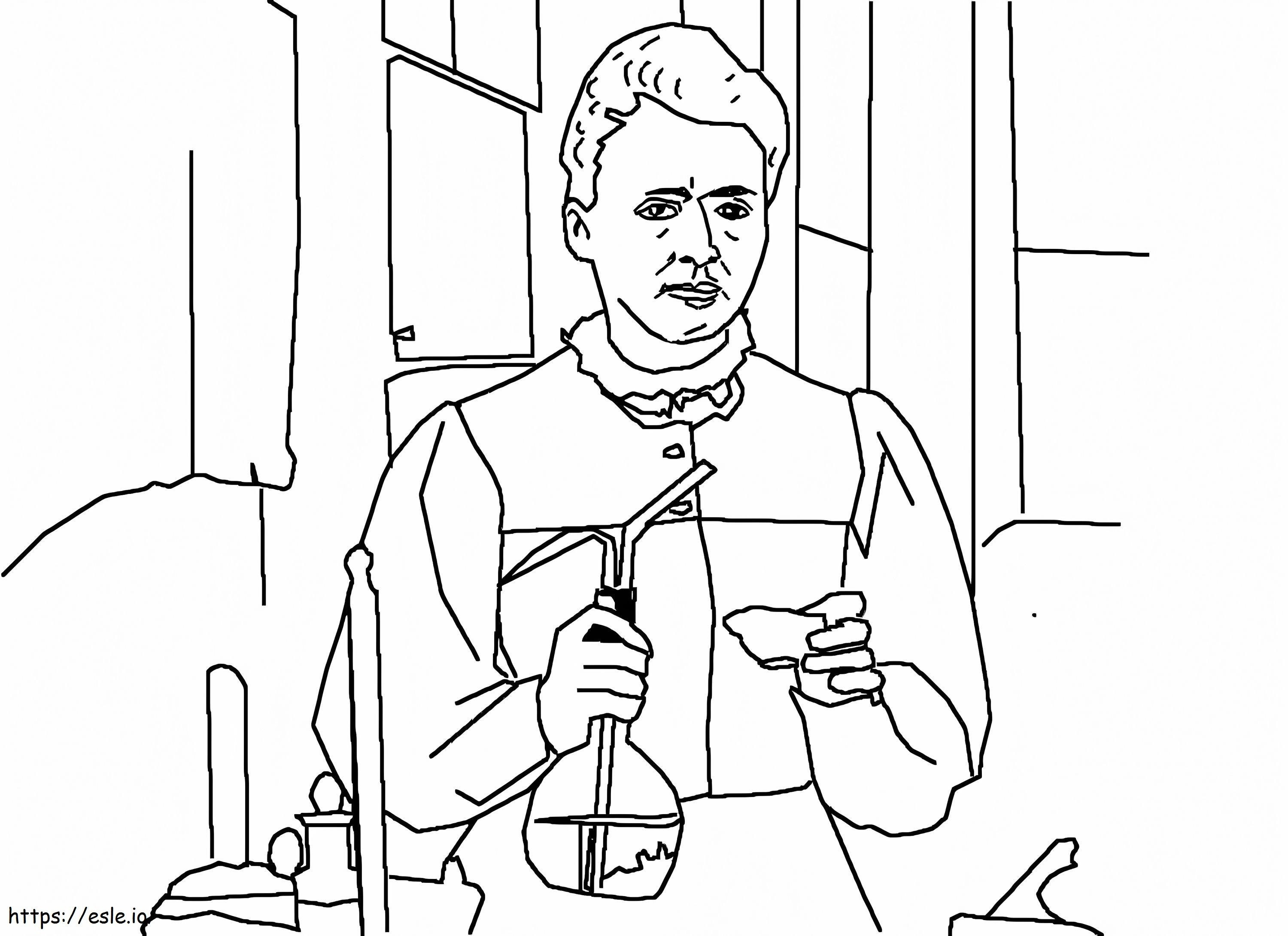 Marie Curie 2 coloring page