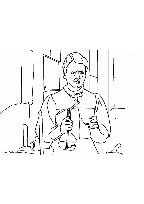 Marie Curie 2 coloring page
