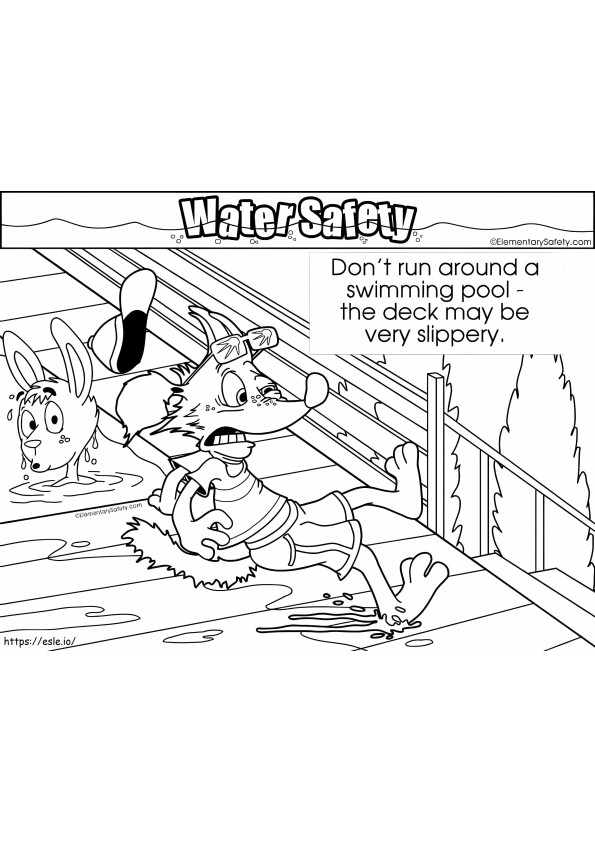Slippery Deck Safety coloring page