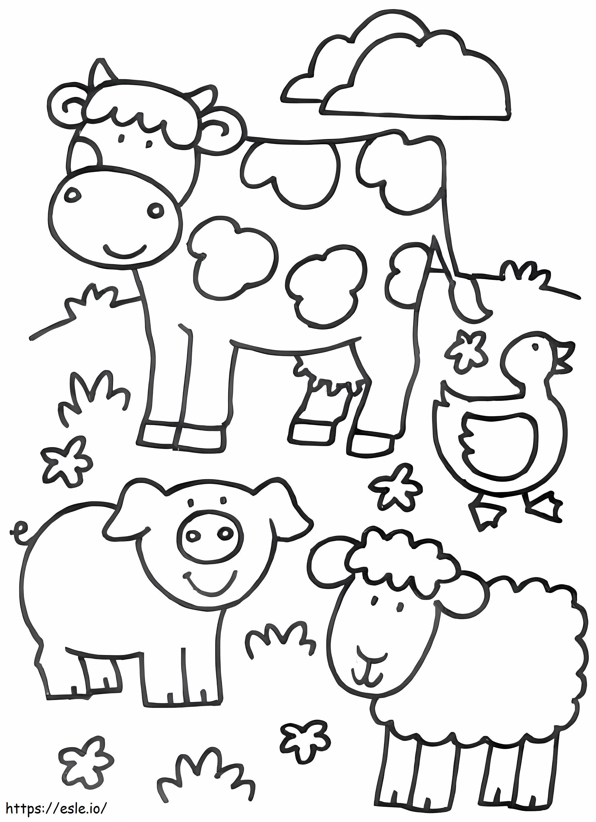 Hayvan Çiftliği Çizimi boyama