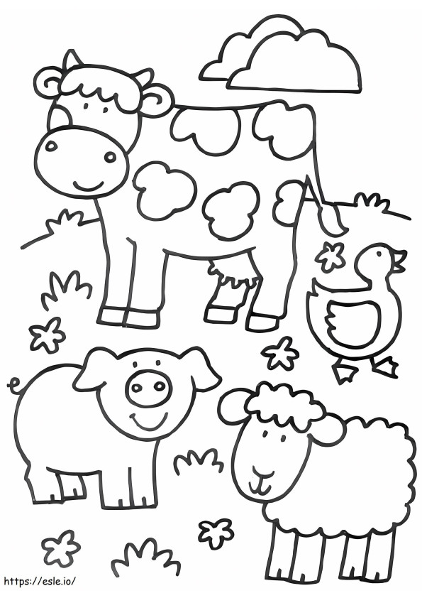 Tierfarm-Zeichnung ausmalbilder