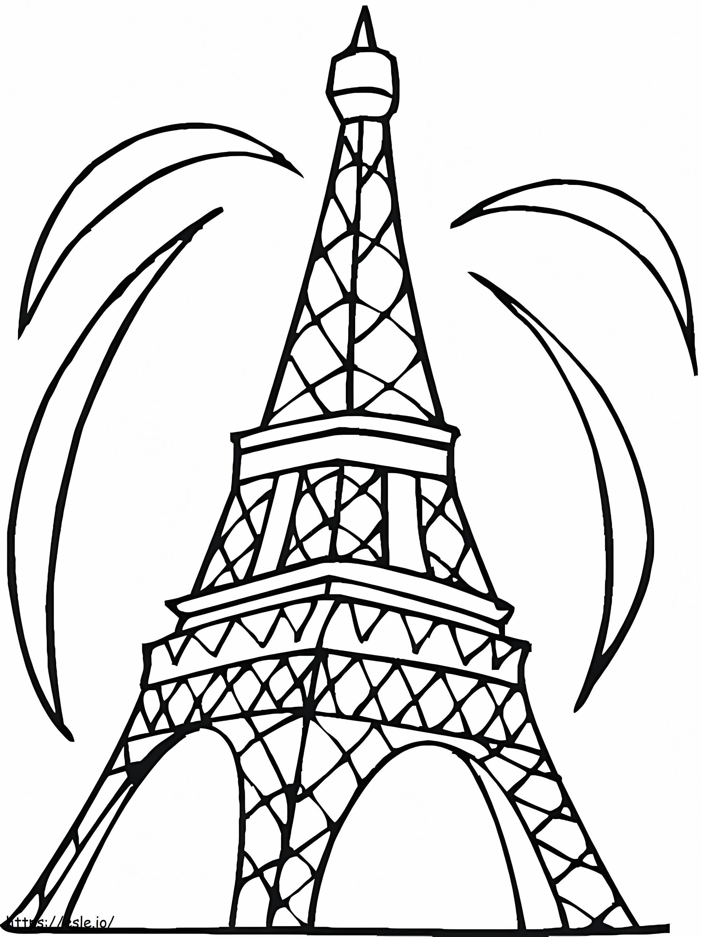 Torre Eiffel 9 para colorear