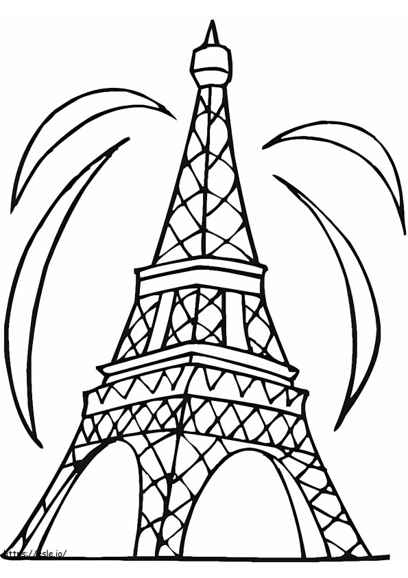 Torre Eiffel 9 para colorir