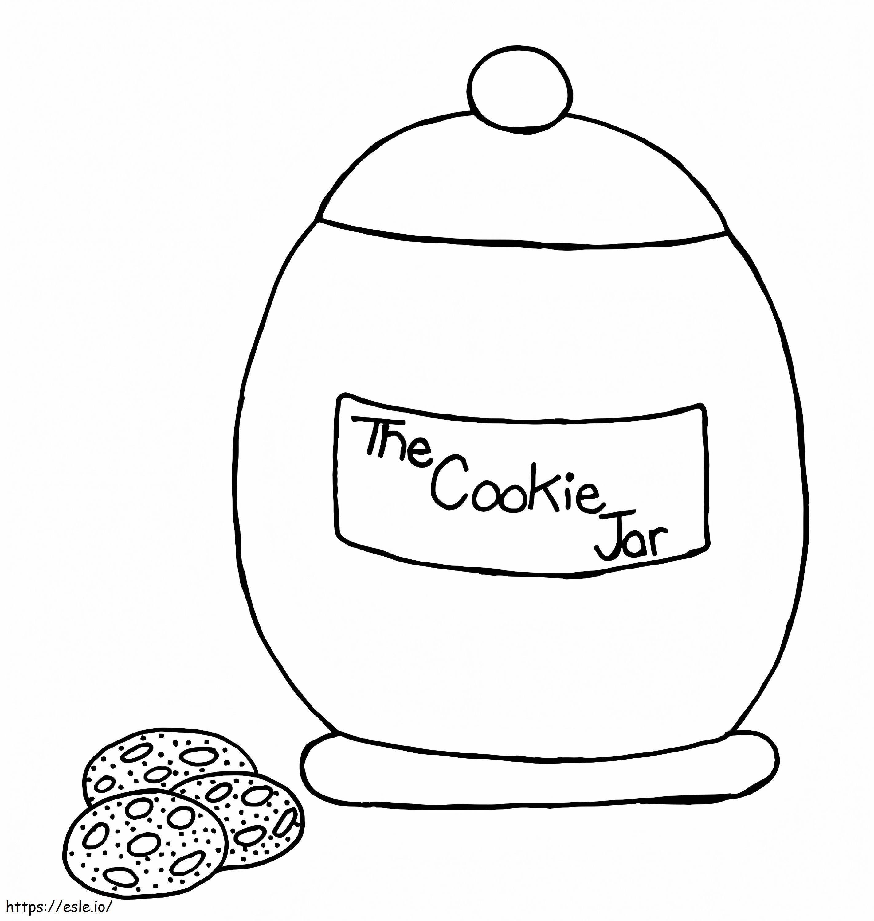 Coloriage Le pot à biscuits à imprimer dessin
