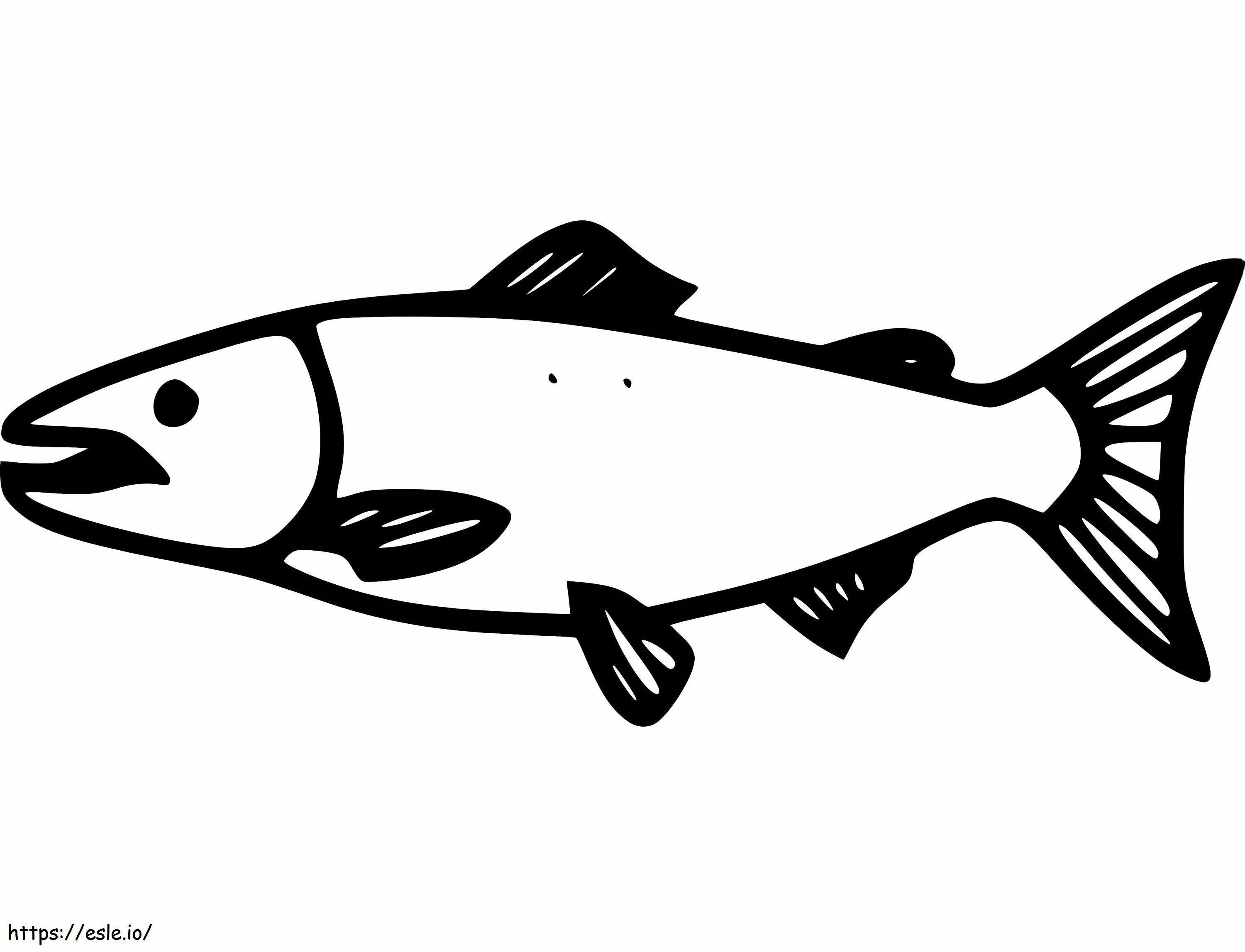Free Printable Salmon coloring page