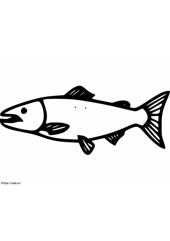 Free Printable Salmon coloring page