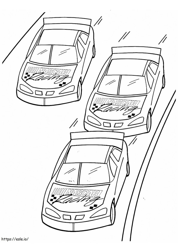 Nascar Cars coloring page