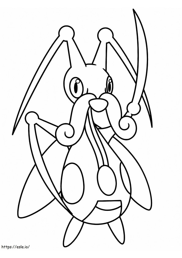 Printable Kricketune Pokemon coloring page