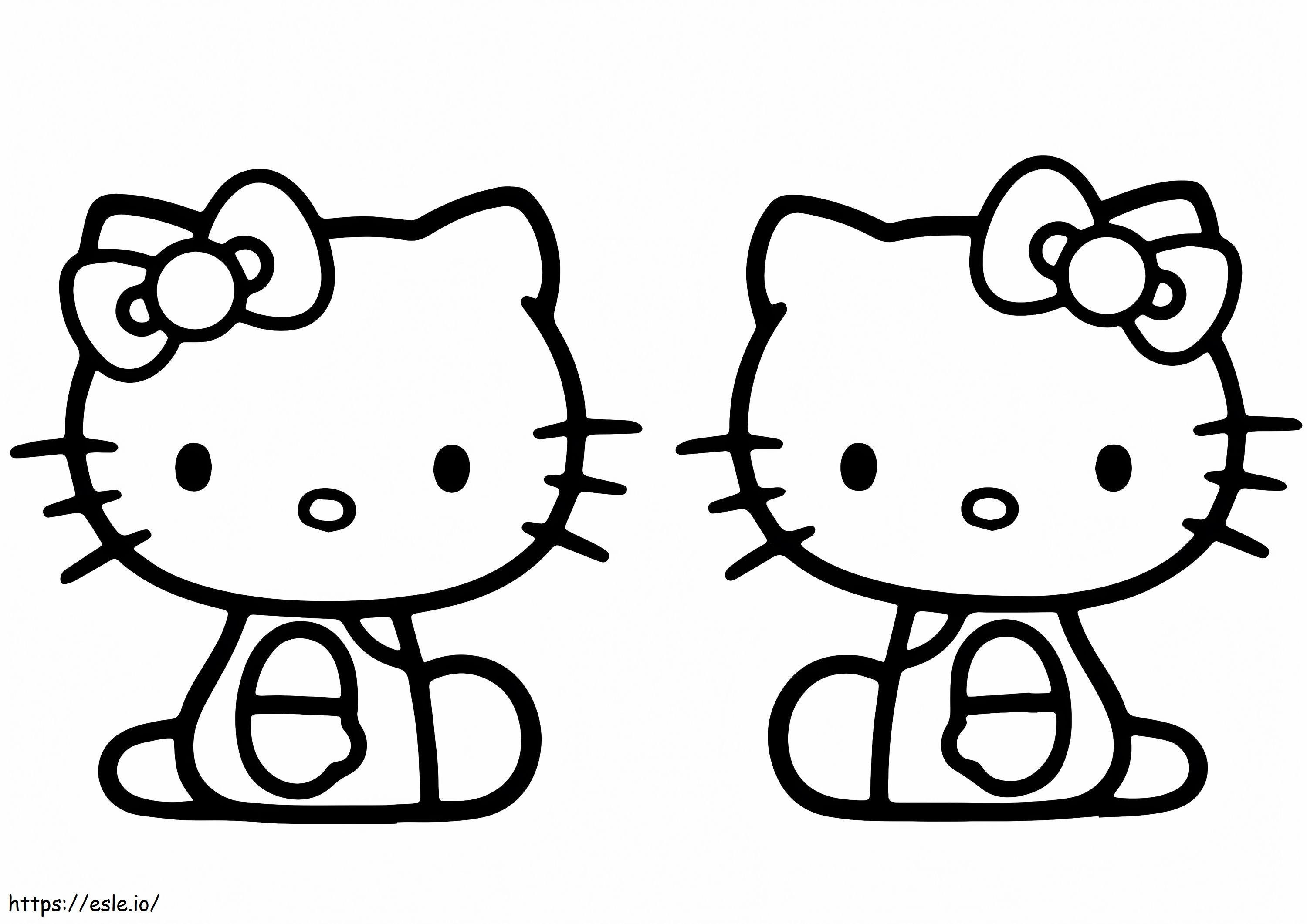 Mimmy e Kitty para colorir