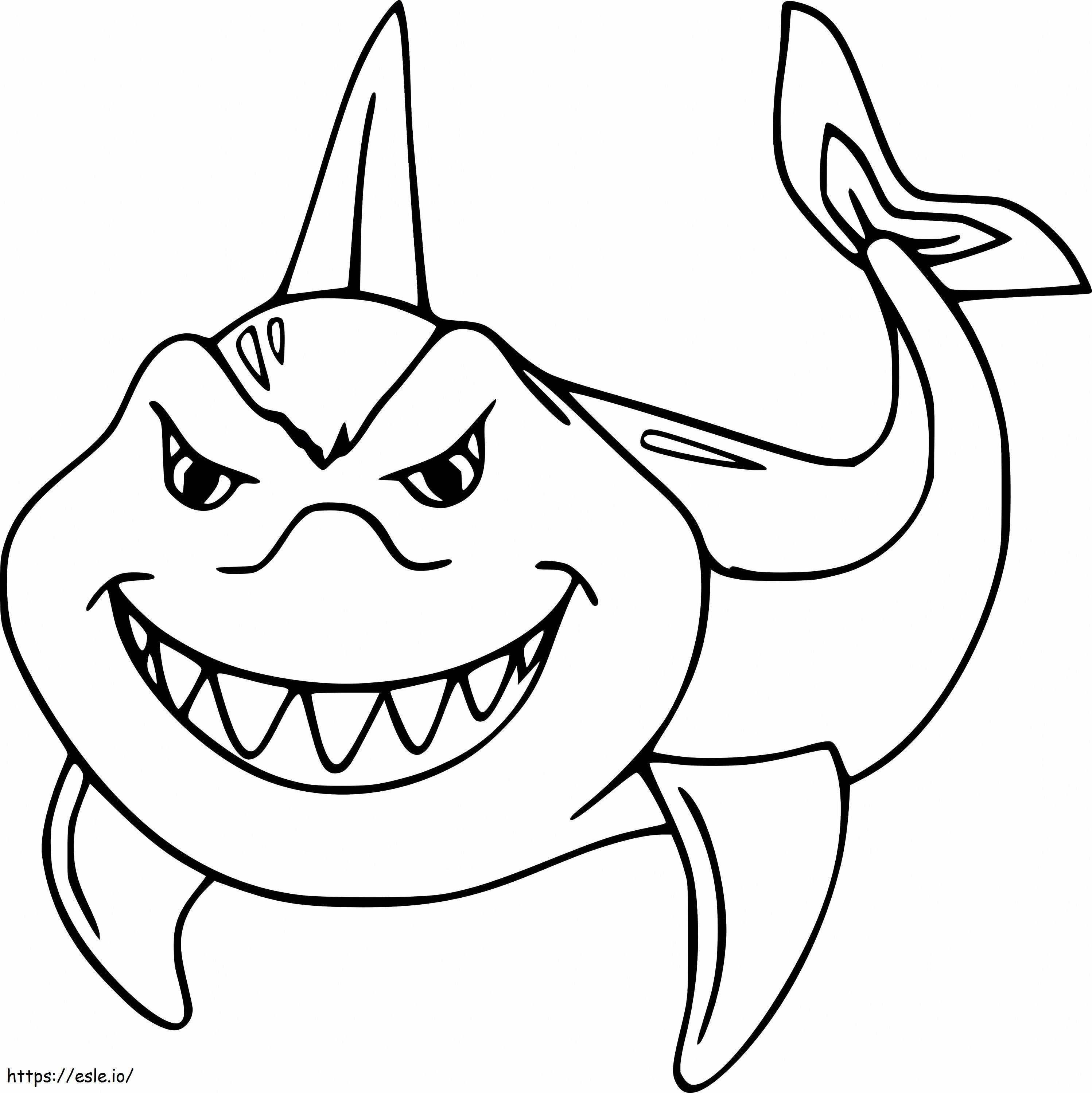 Tiburón Mako para colorear