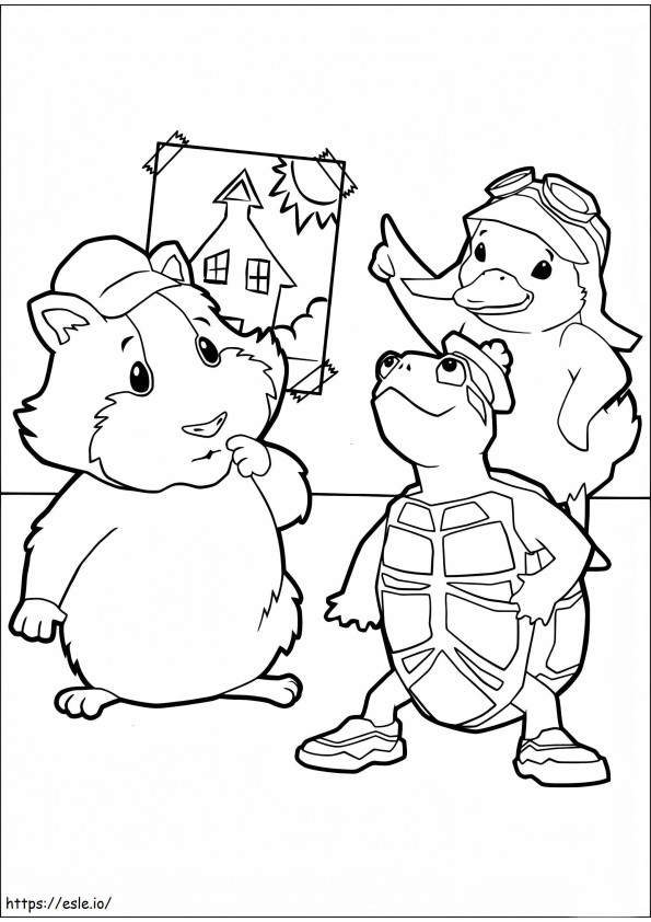 Ming Ming Turtle Tuck And Linny The Guinea Pig coloring page