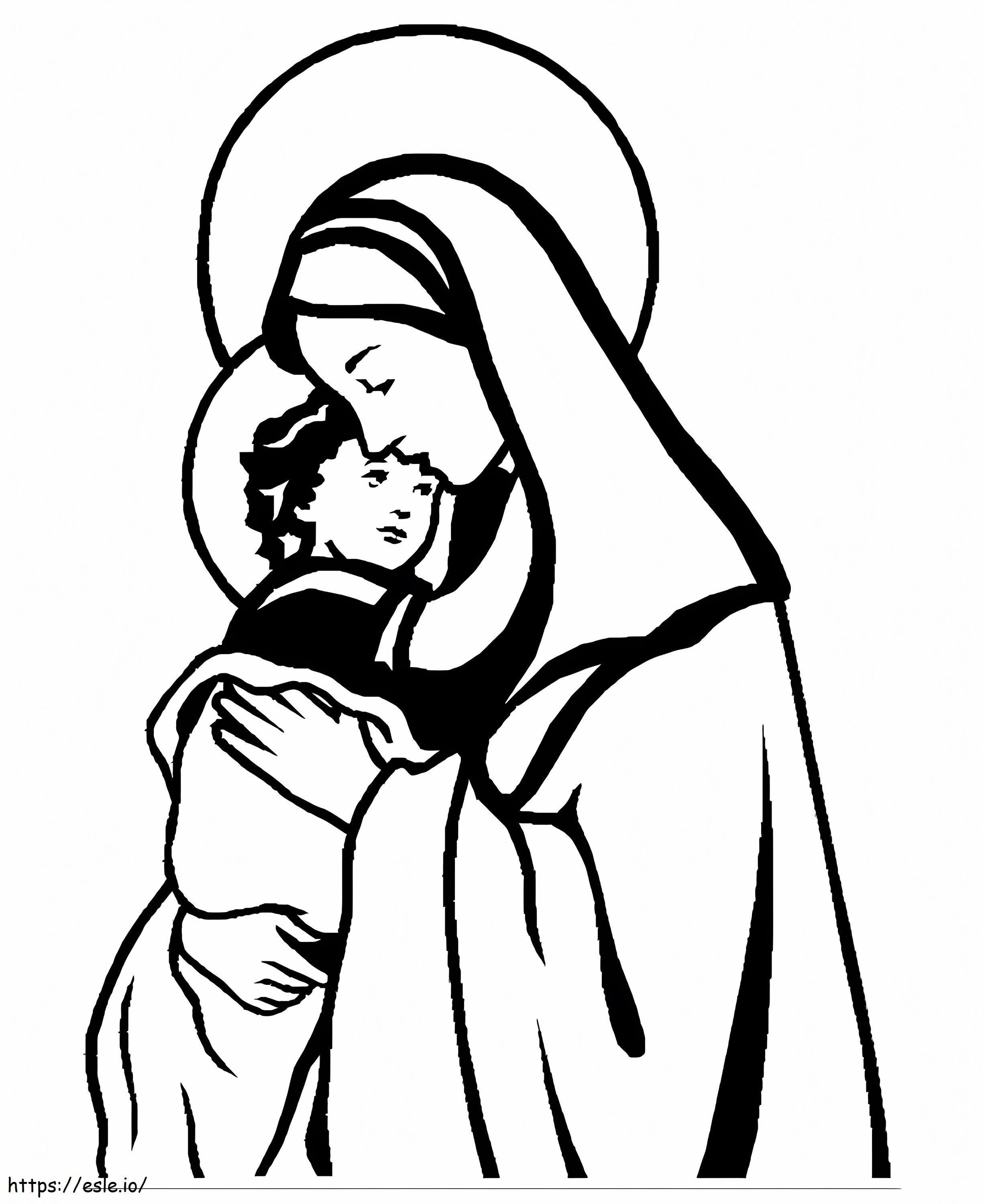 Mary Mother Of Jesus Printable coloring page