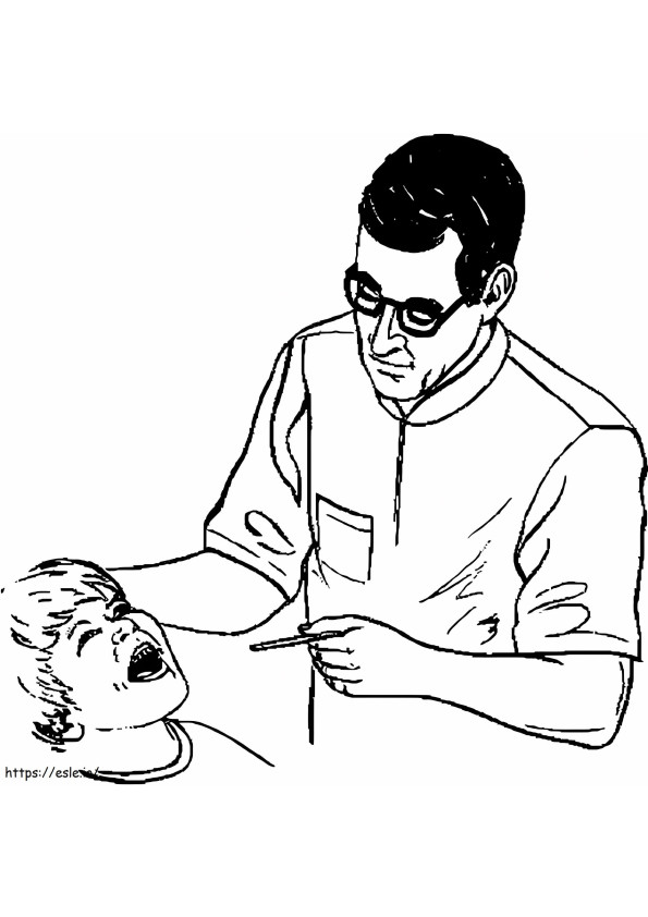 Dentist 9 coloring page