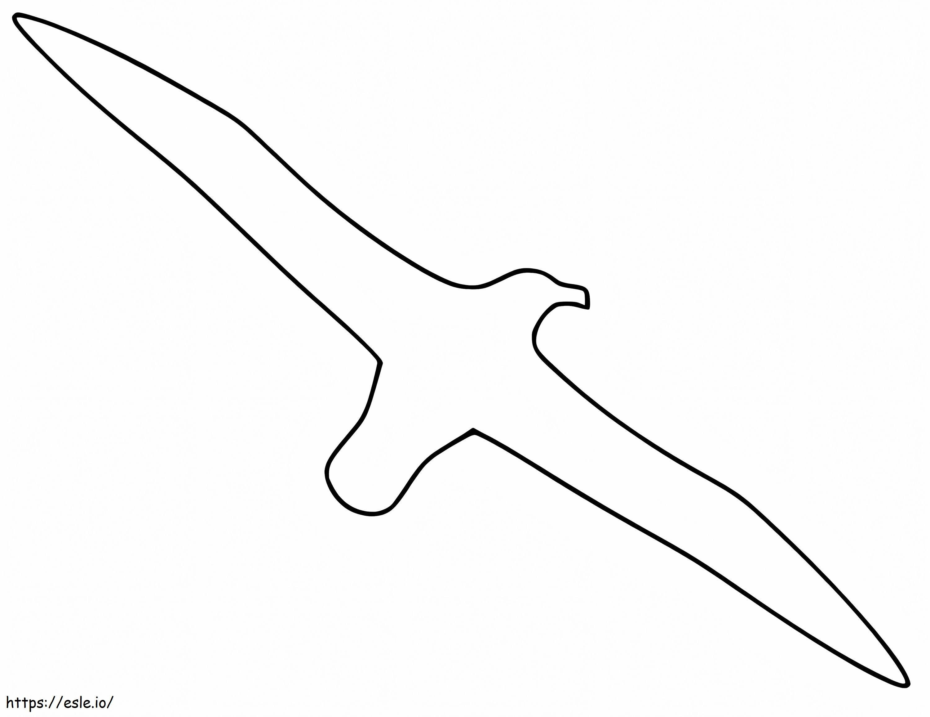 Coloriage Contour d'albatros à imprimer dessin