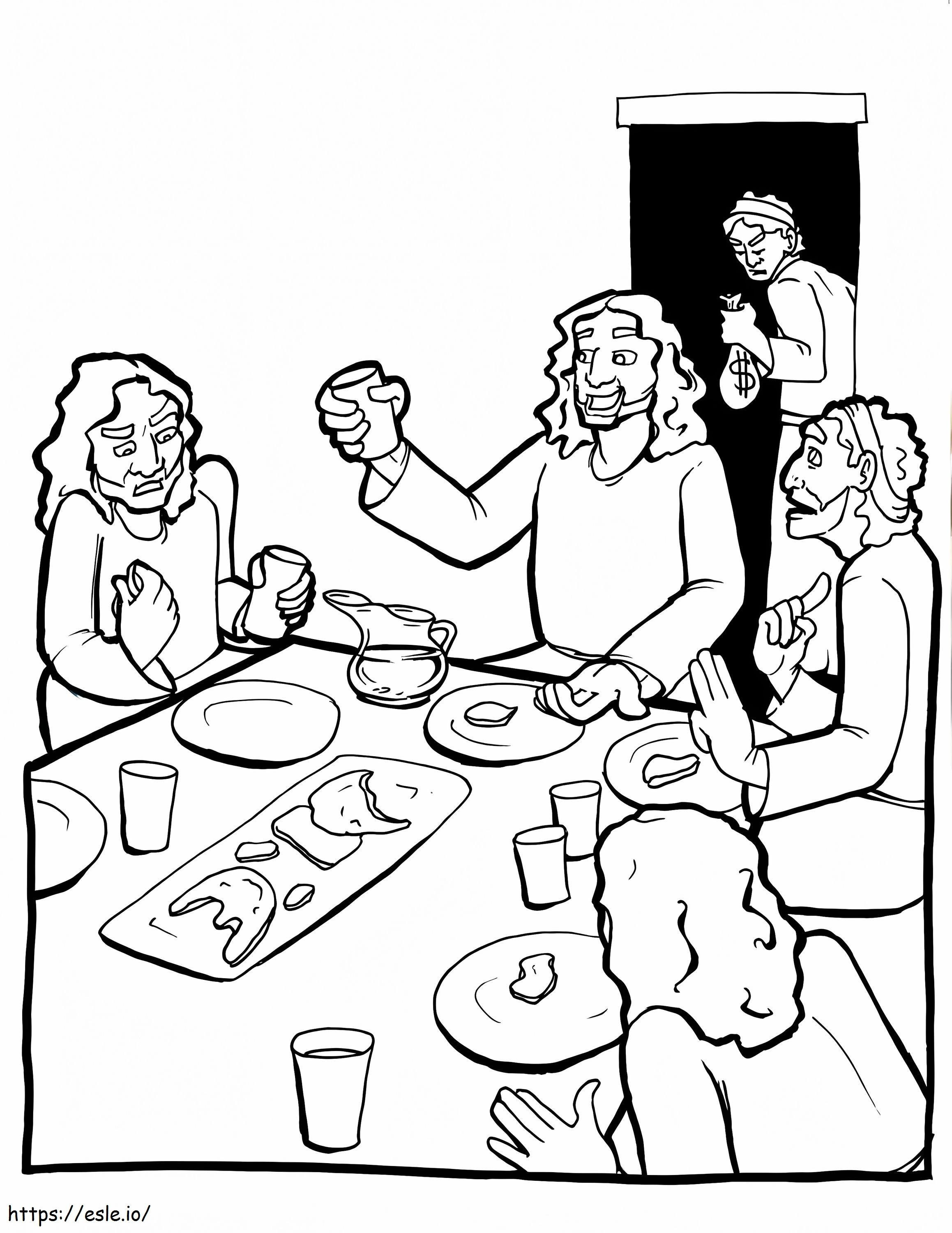 Picture Of Last Supper coloring page
