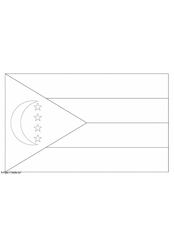 Komorien lippu värityskuva
