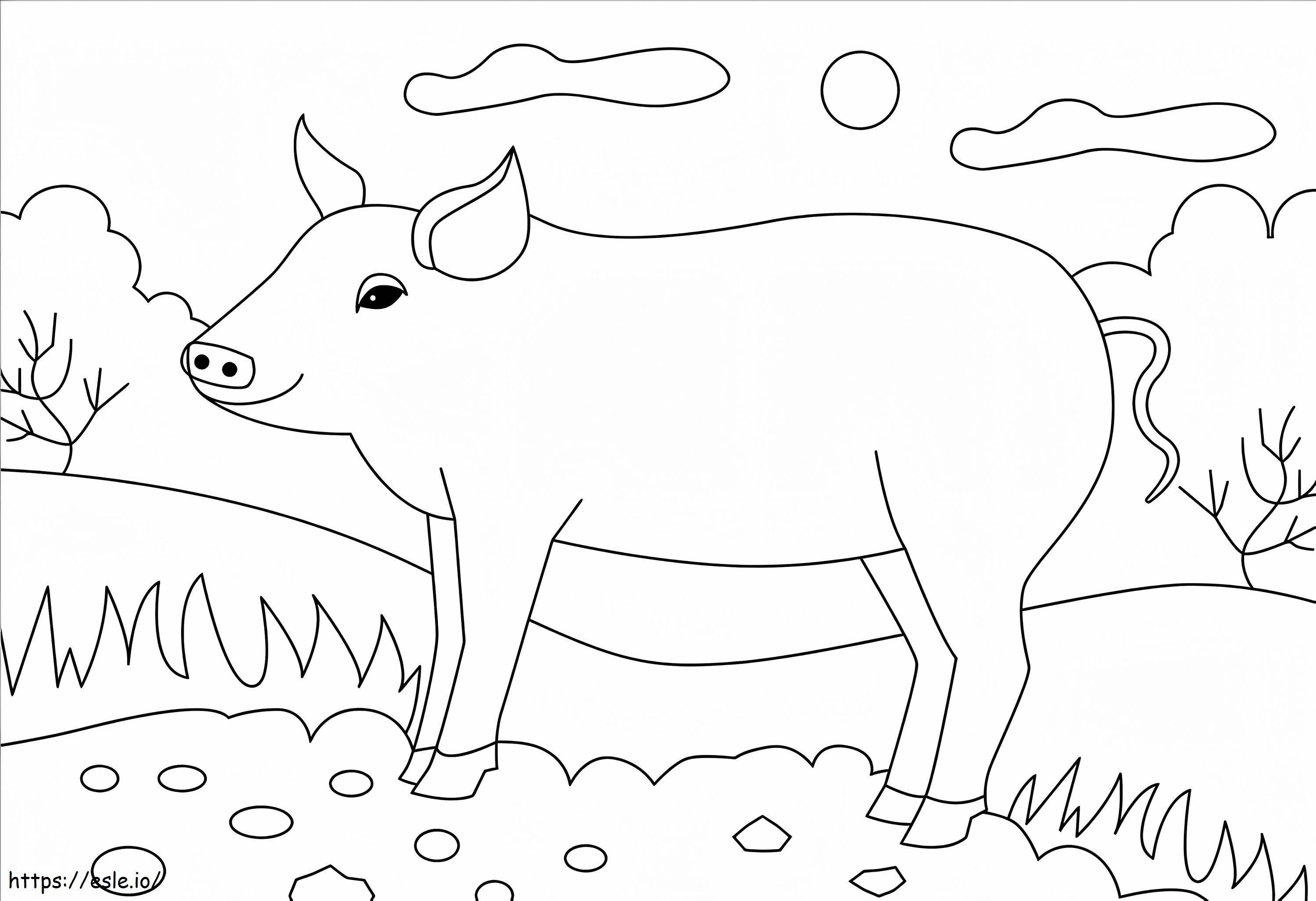 豚3 ぬりえ - 塗り絵