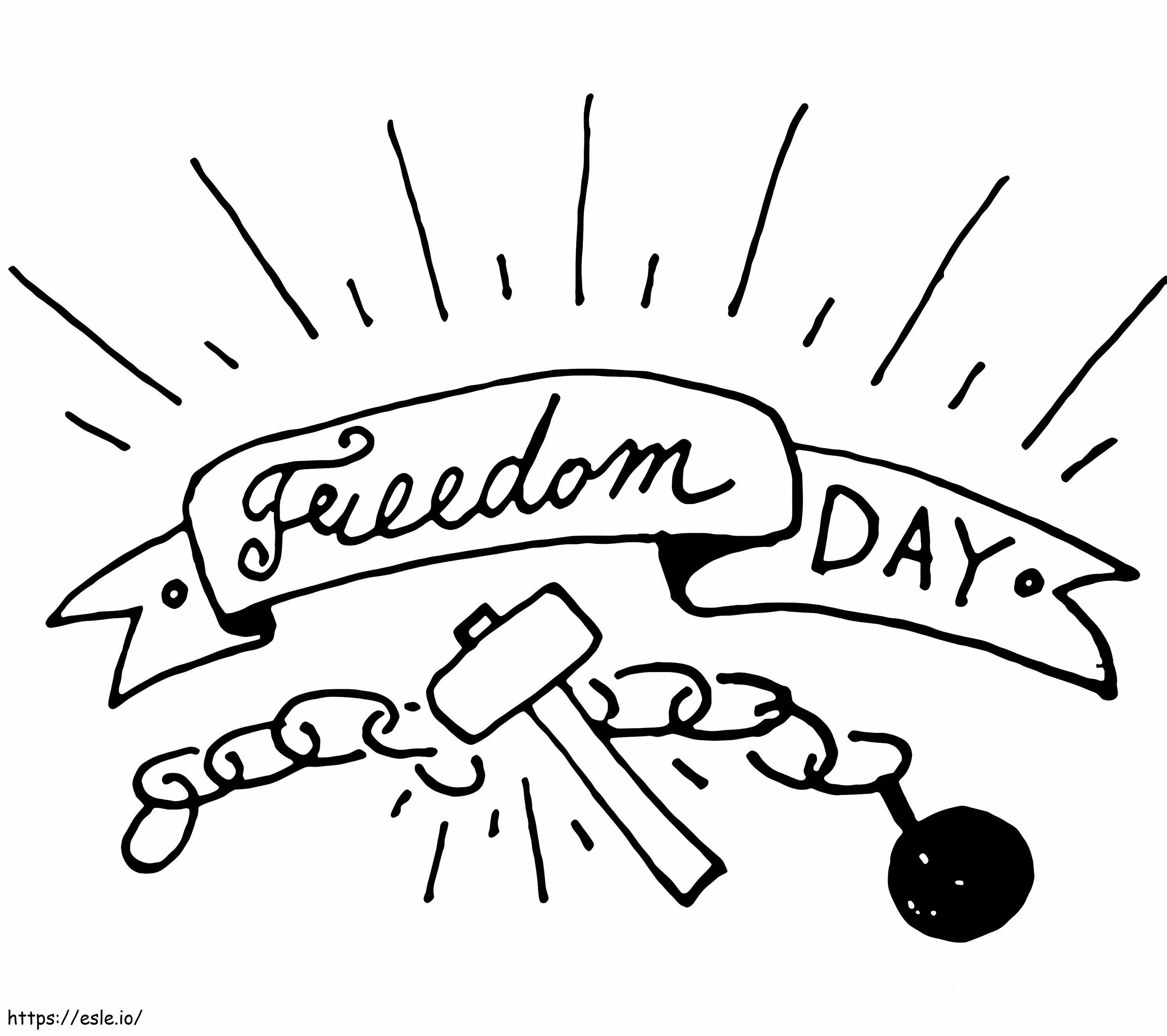 Dia da Liberdade de Junho para colorir