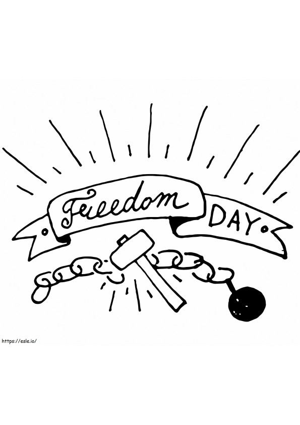 Día de la libertad del 16 de junio para colorear