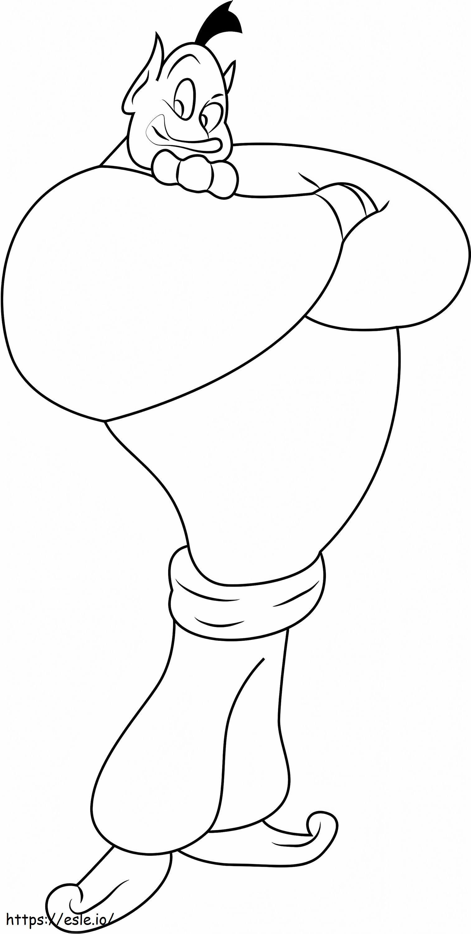 Genie From Aladdin A4 coloring page