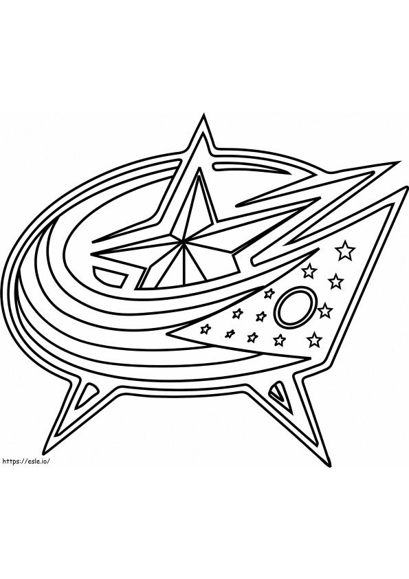 Coloriage Logo des vestes bleues de Columbus à imprimer dessin