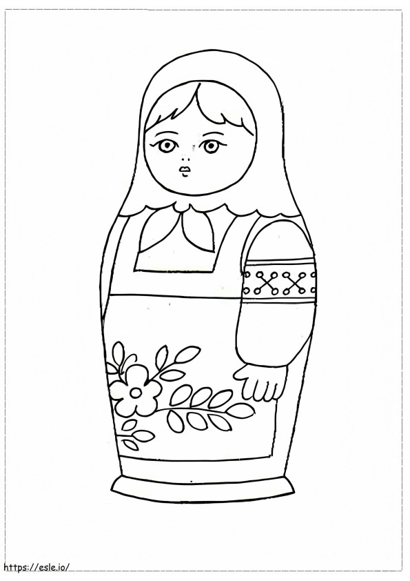 Uma boneca Matryoshka para colorir