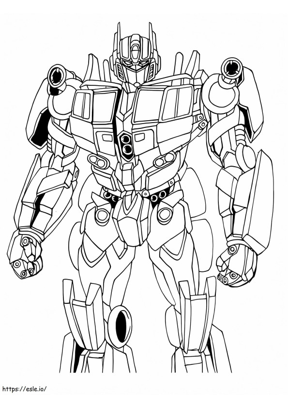 Amazing Optimus coloring page