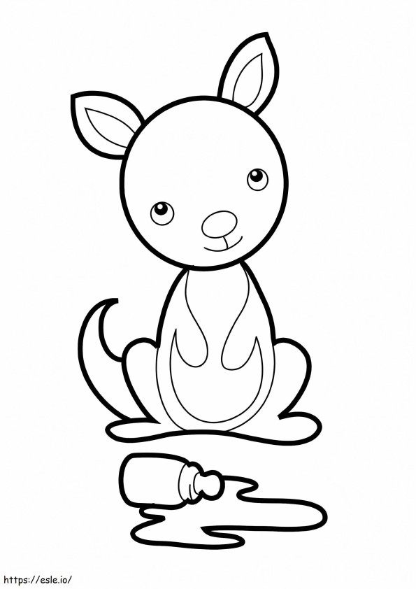 Little Kangaroo coloring page