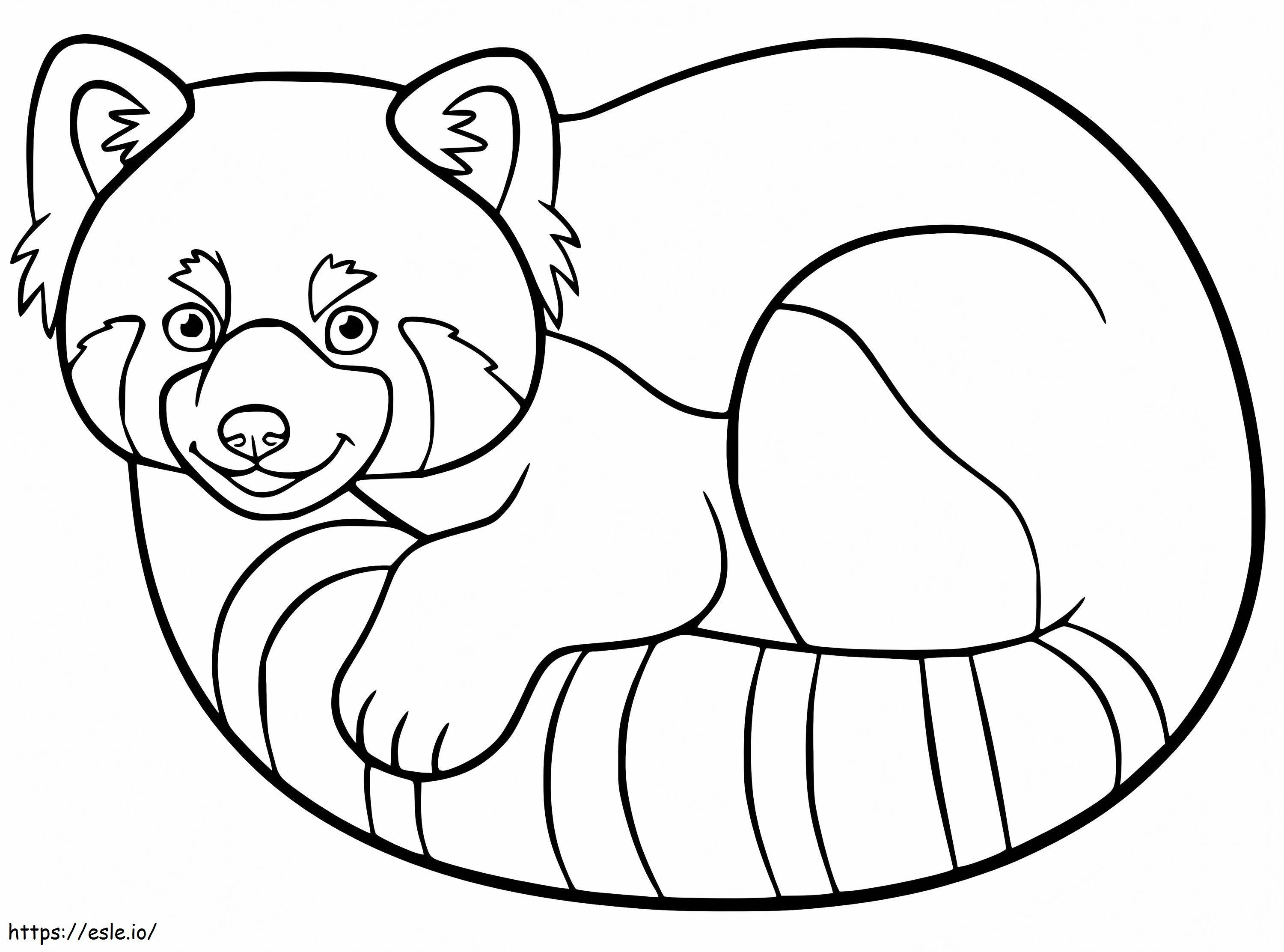 Red Panda 8 coloring page