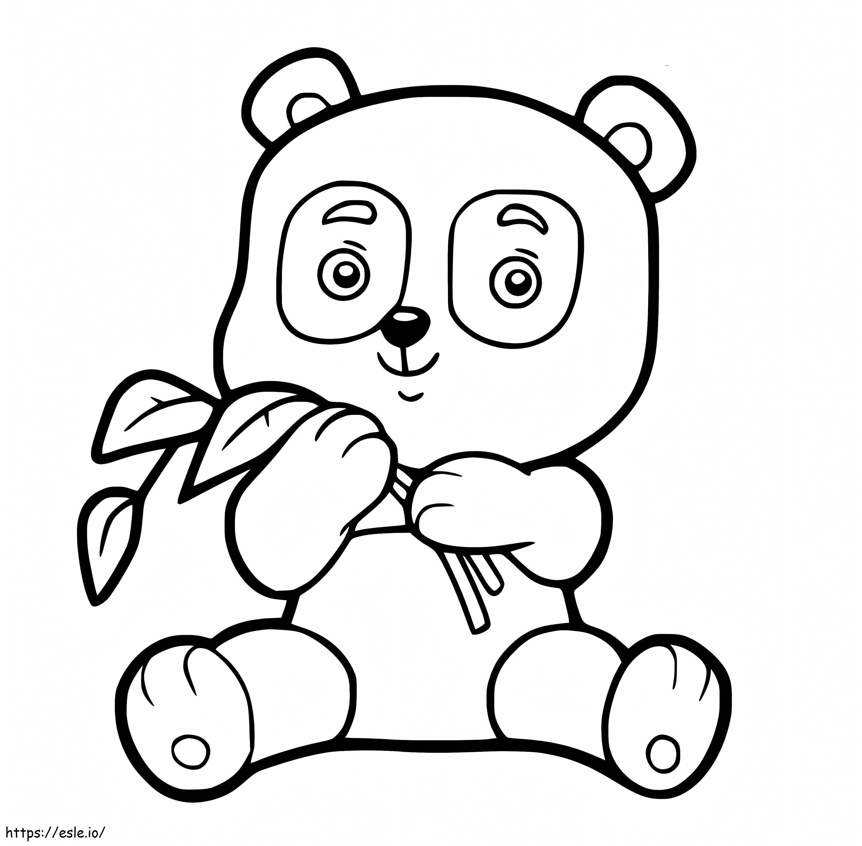 Coloriage Panda mignon à colorier à imprimer dessin