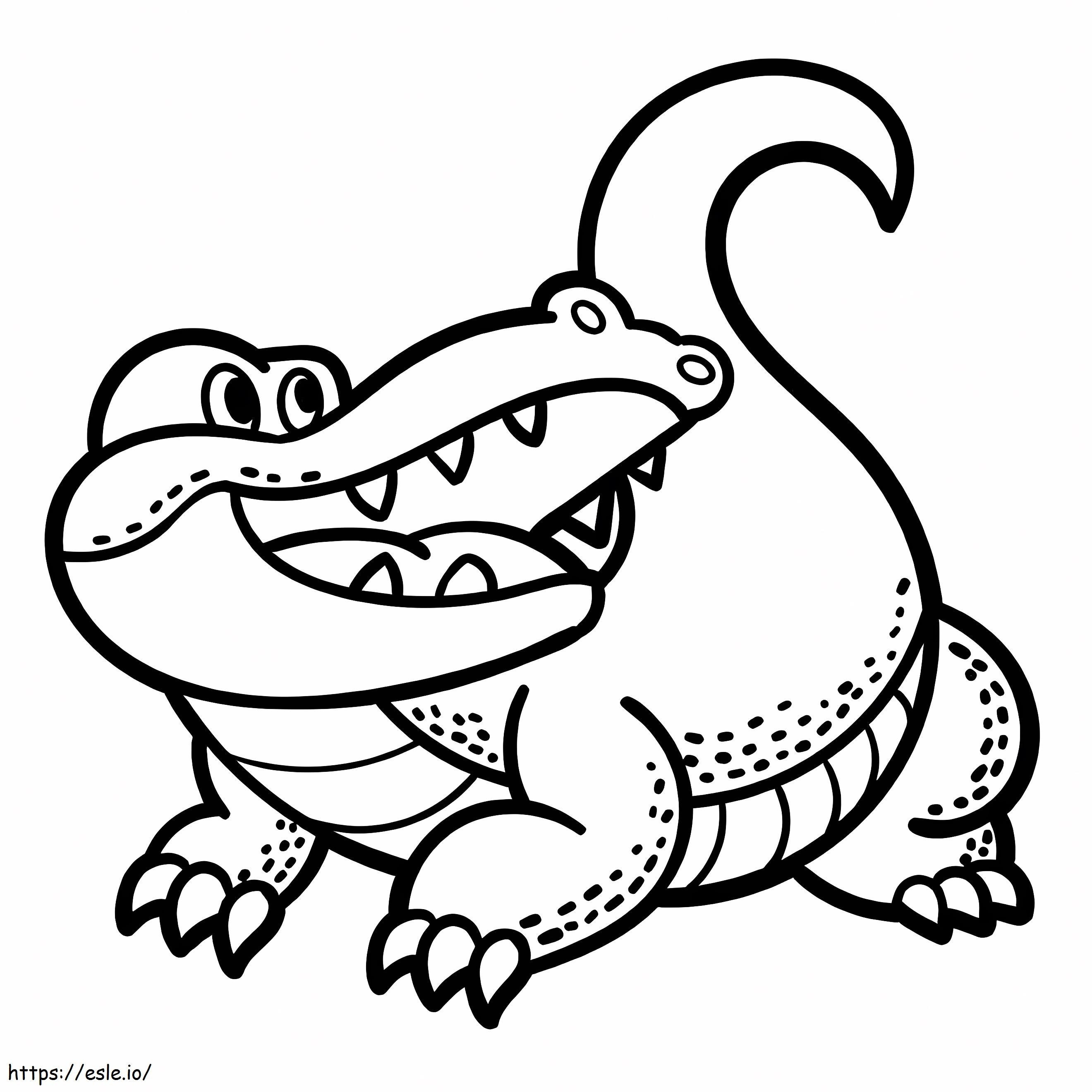 Coloriage Crocodile gratuit imprimable à imprimer dessin