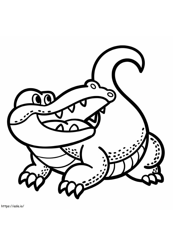 Coloriage Crocodile gratuit imprimable à imprimer dessin