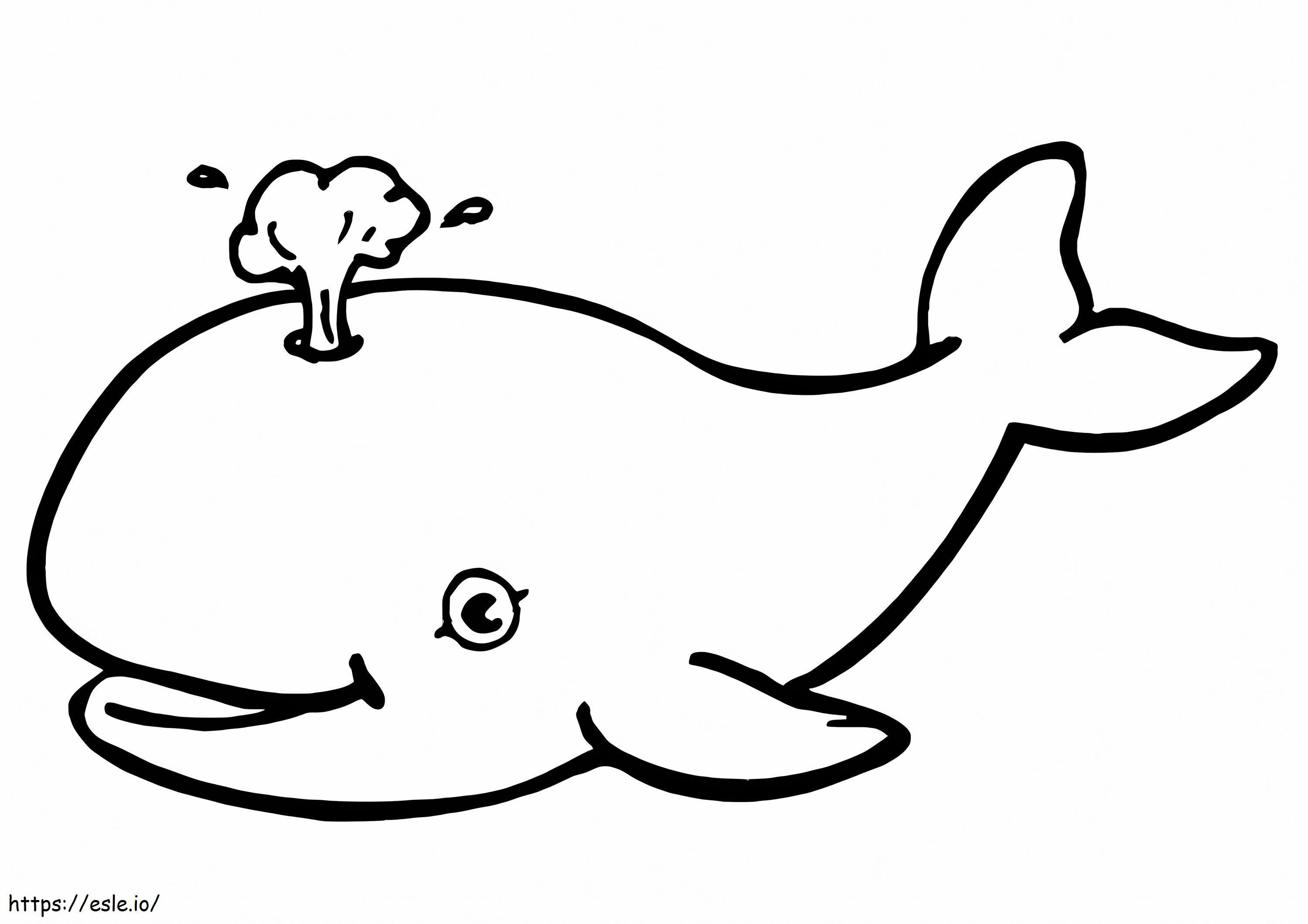 クジラを描く ぬりえ - 塗り絵
