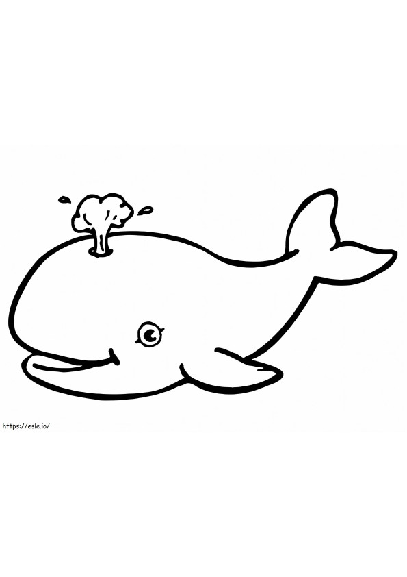 Drawing Whale coloring page