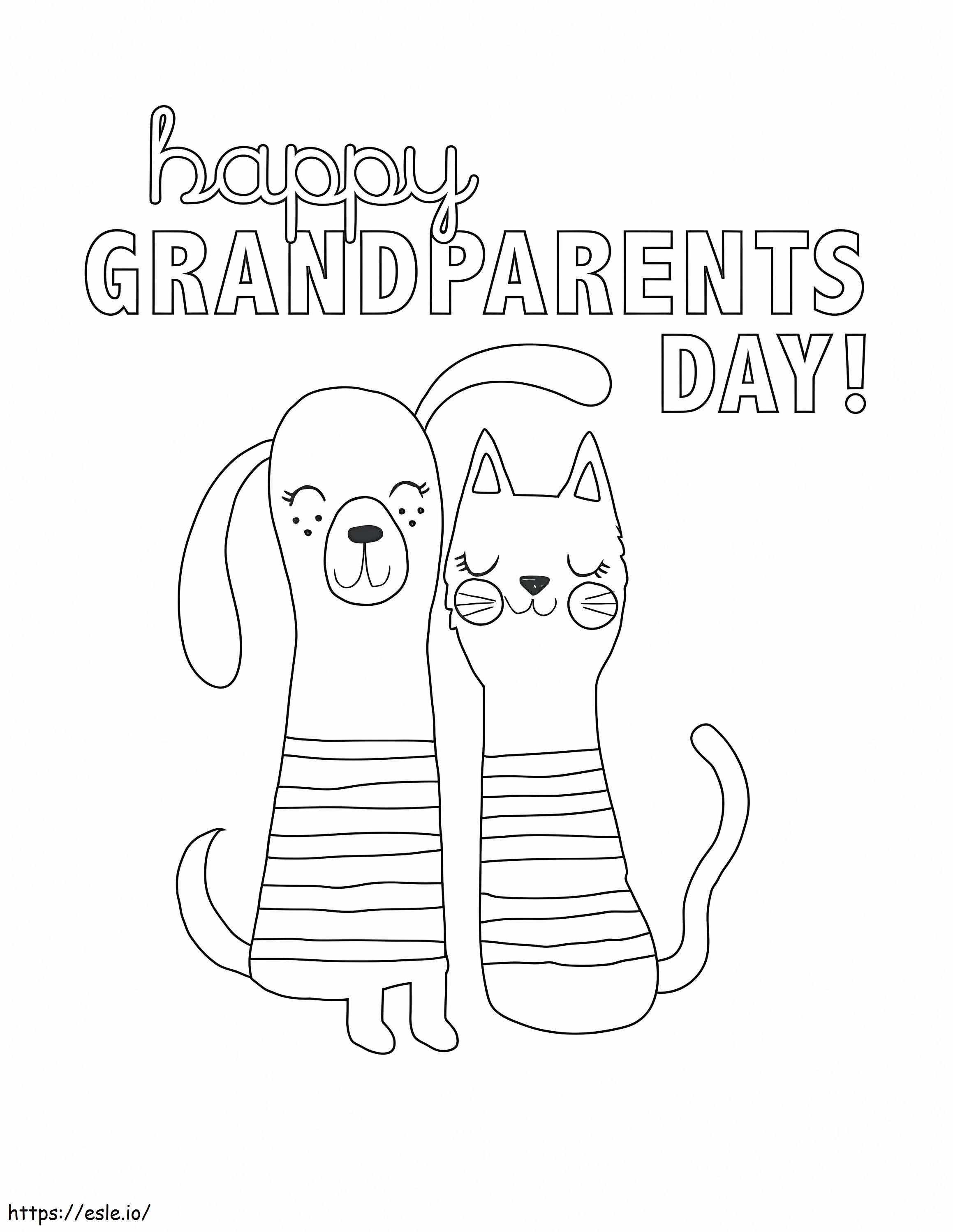 Coloriage Grands-parents Jour 3 à imprimer dessin