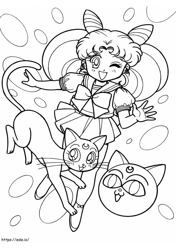 Free Printable Sailor Chibiusa coloring page