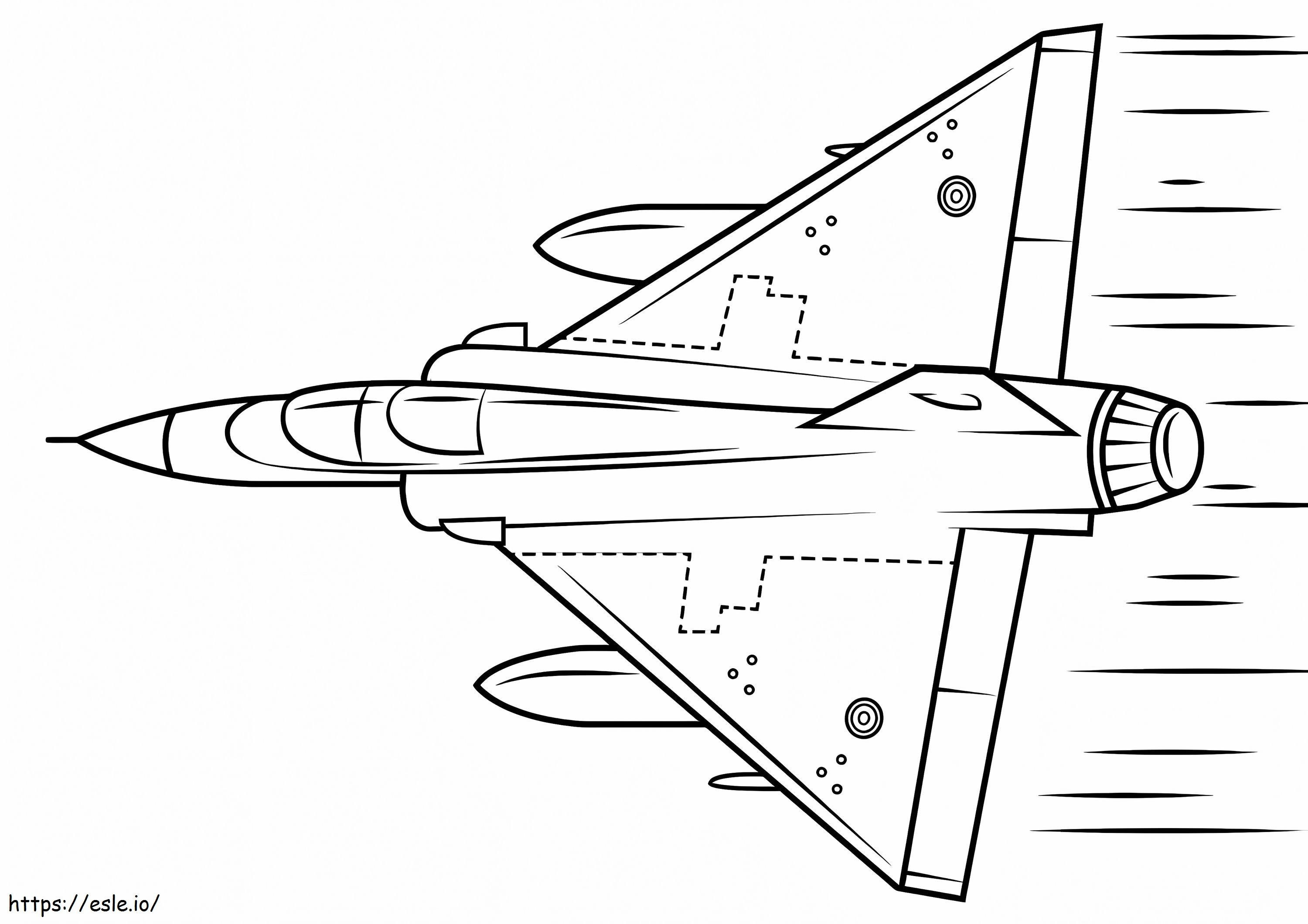 Avión de combate Mirage 2000 para colorear