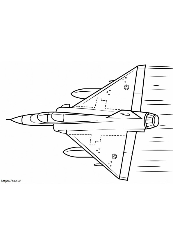 Mirage 2000 straaljager kleurplaat