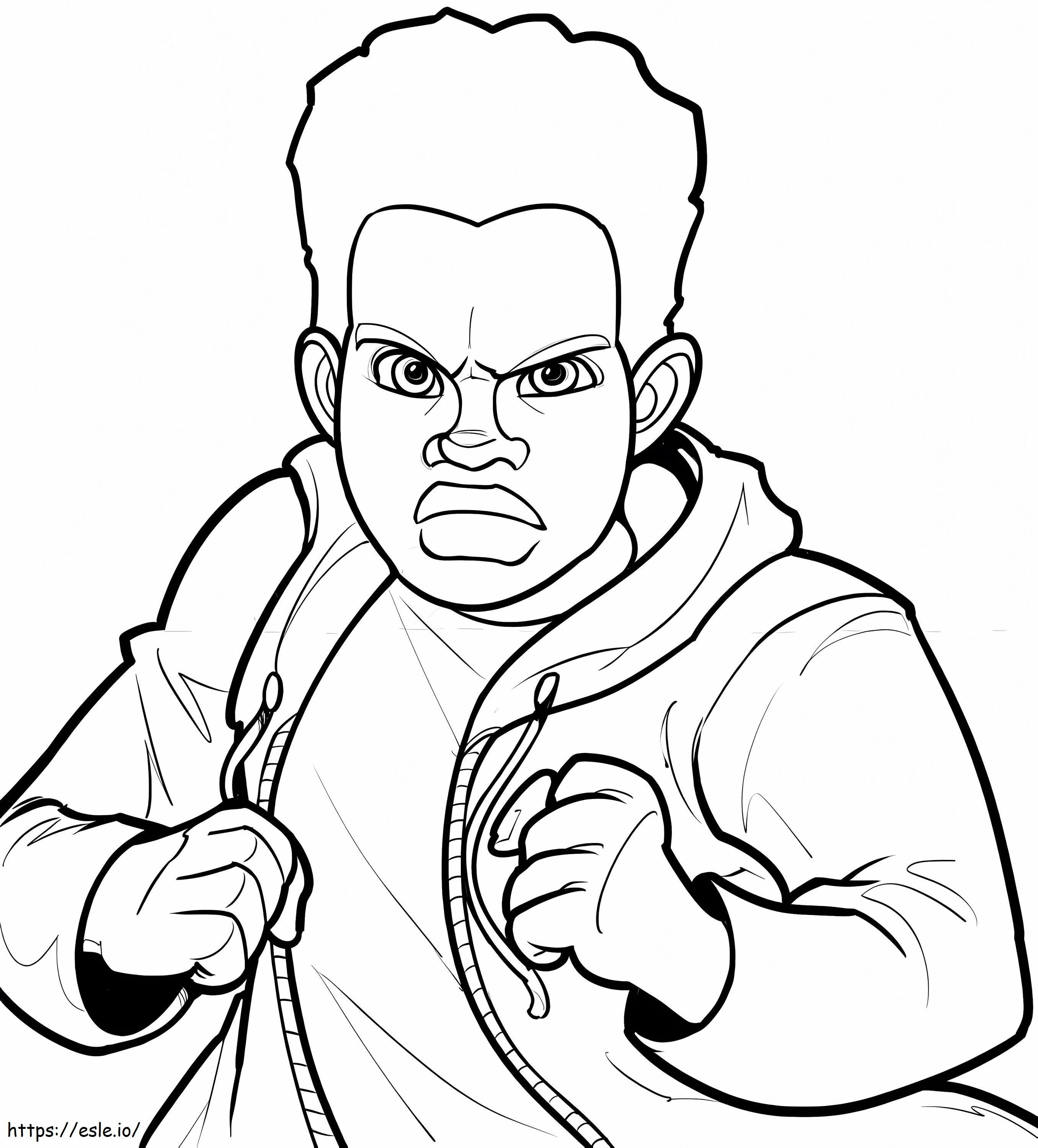 Angry Miles Morales coloring page