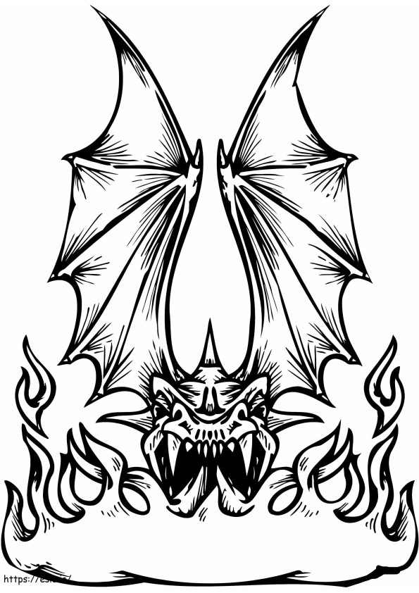 Dragon Is On Fire coloring page