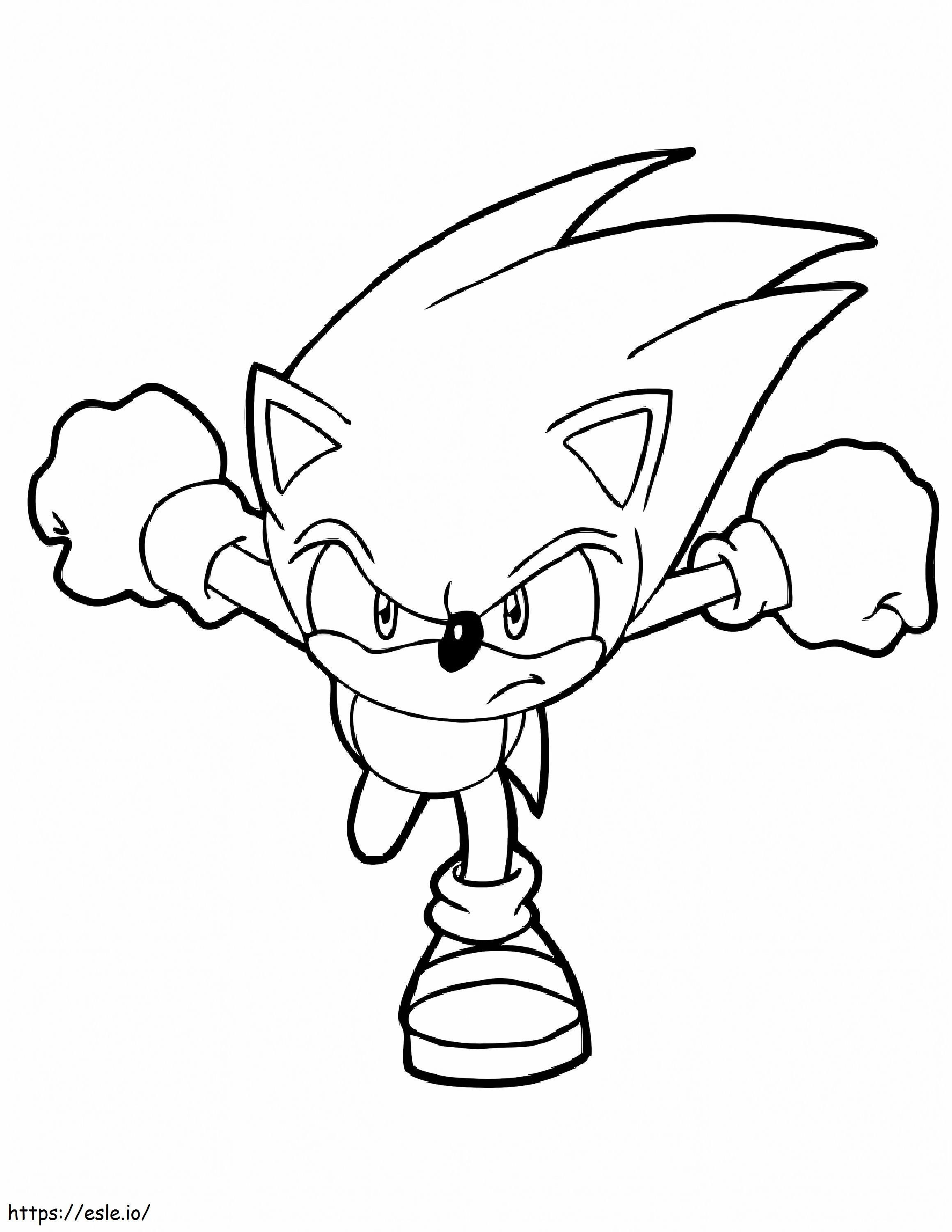 Sonic super veloce da colorare