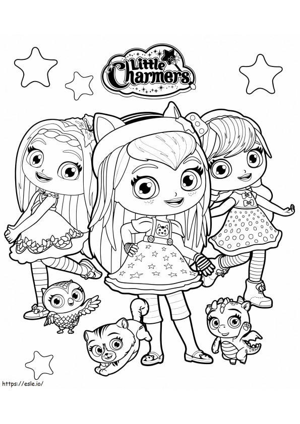 Personajele Little Charmerss de colorat