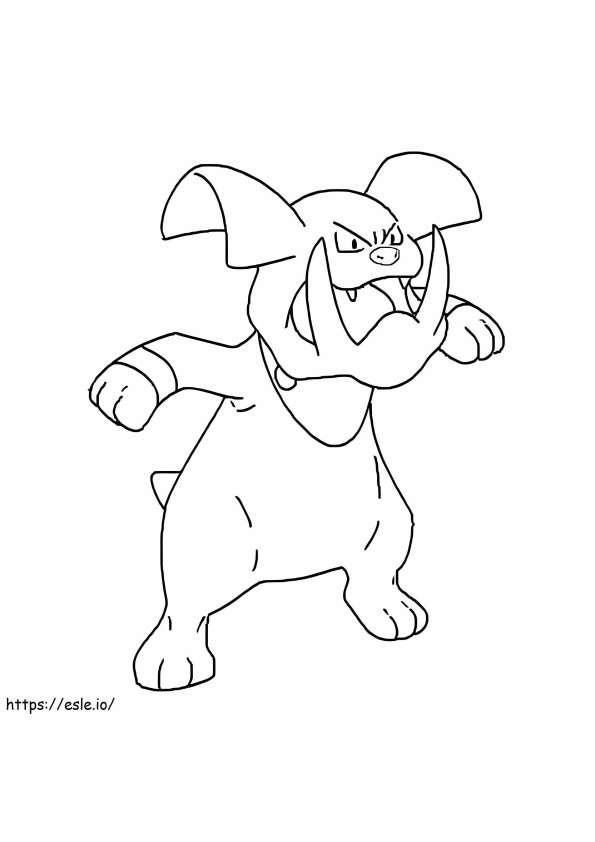Dühös Granbull Pokémon kifestő