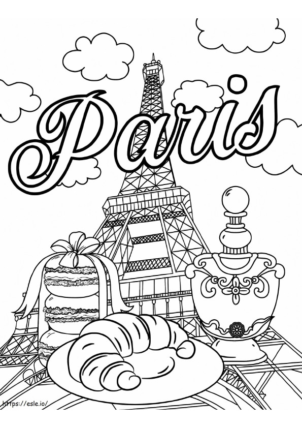 Beautiful Paris coloring page